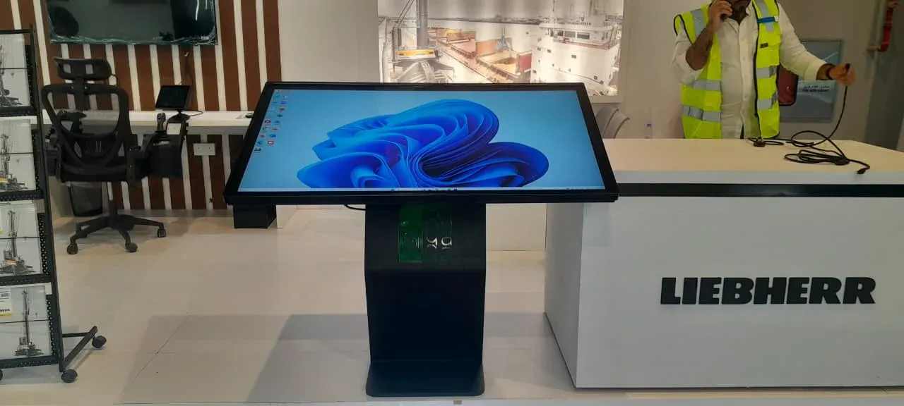 Ruqaqa interactive touch table for content display and engagement in showrooms and receptions